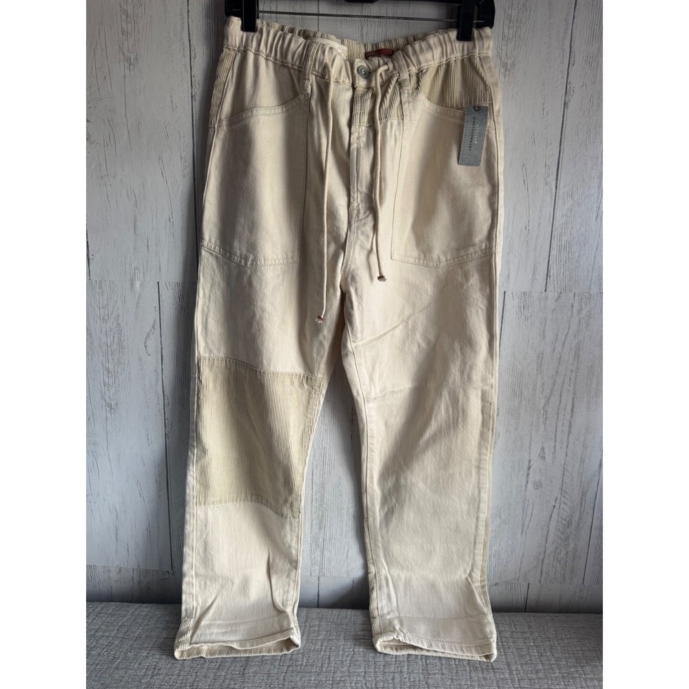 Pilcro and the Letterpress Cream Patchwork Pants